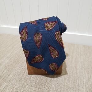 Vtg! GIORGIO ARMANI Cravatte Geometric 100% Silk Neck Tie (58"x3.5") Navy/Brown